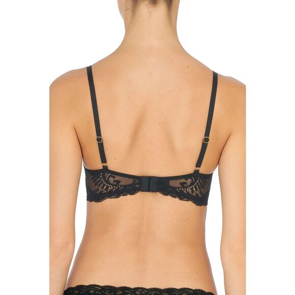 Natori NWT UNDERWIRE Feathers Plunge Bra T-Shirt 34DD Dark Forest - Picture 4 of 5